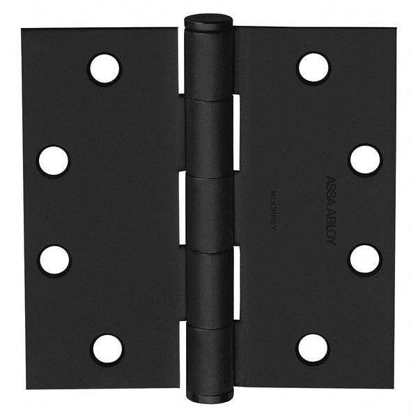 Mckinney Butt Hinge, Steel, Flush Mounting, 1 11/16 in Leaf W x 4 in Leaf H, Powder Coated - 55509