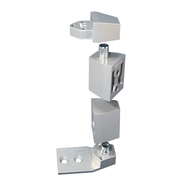 International Door Closers 3/4 Offset Pivot Set For Flush Doors, Non-Handed, AL Baked Satin Aluminum Paint - OP-2700-AL