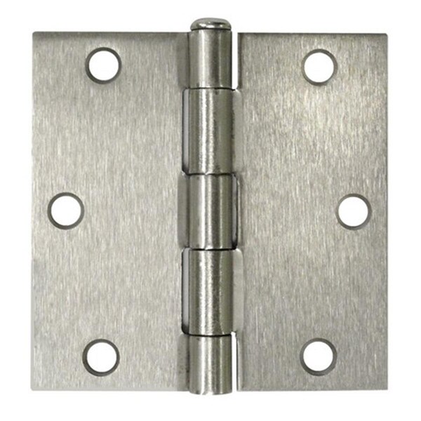 Patioplus 3.5 x 3.5 in. Square Hinge, Satin Nickel, Steel, 2PK - PA2667216