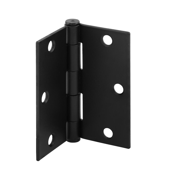 Prime-Line Door Hinge Residential Smooth Pivot, 3-1/2 in. with Sq. Corners, Matte Black 3 Pack - U 1150283