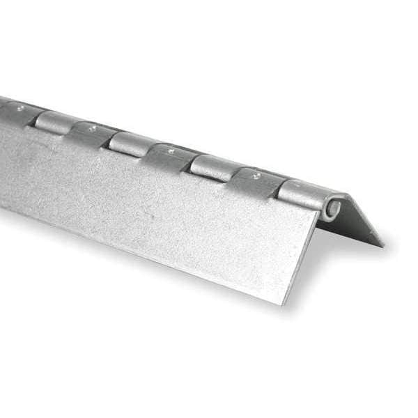 Zoro Select Piano Hinge, Steel, Full Surface Mounting, 1 in Leaf W x 36 in Leaf H, Steel - 2ZFE1