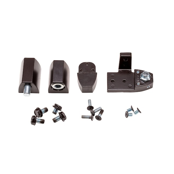 Global Door Controls Arch/Vistawall Style 3/4 in. Left Hand Offset Door Pivot Hinge Set for Adams Rite Type Storefront Door in Duronodic - TH1110-LH-DU