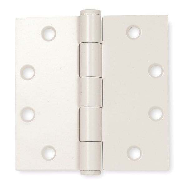 Zoro Select Door and Butt Hinge, Steel, Full Mortise Mounting, 1 3/4 in Leaf W x 4 in Leaf H, Beige Enamel - 4PA29