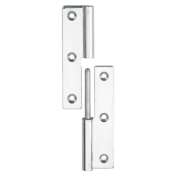 Lamp Lift-Off Hinge, 304 Stainless steel, Full Surface Mounting, 1 13/64 in Leaf W x 1 31/32 in Leaf H - KN-50R/SS