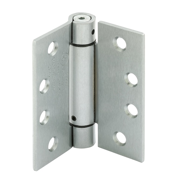 Prime-Line Door Hinge Commercial UL Adjust Self-Close, 4-1/2 in. with Sq. Corners, Satin Nickel 3 Pack - U 1158453