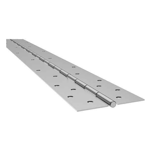Markar Piano Hinge, Stainless Steel, 8 ft Leaf Ht, 1 3/4 in Leaf W Unfinished - FM300-95