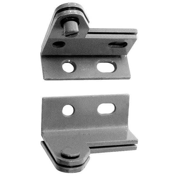 Best Pivot Hinge, Steel, Full Surface Mounting, 1 1/16 in Leaf W x 1 in Leaf H, Satin Chrome - 340RH WARDROBE PIVOT 26D  STL