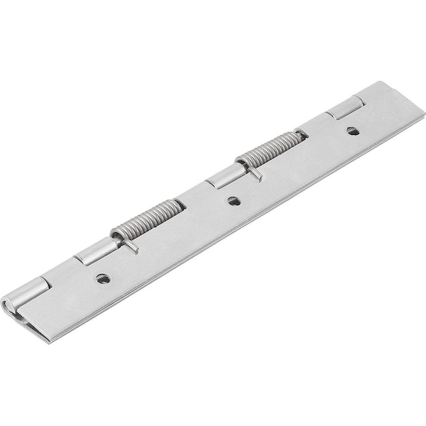 Kipp Spring Hinge Spring Closed A=40, B=180, Form:B Round Hole, Stainless Steel Bright - K1176.14018011