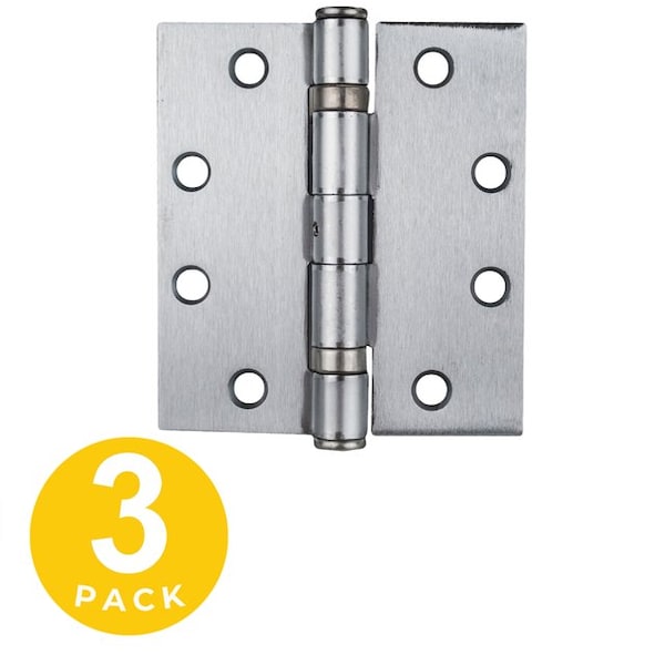 Global Door Controls 4 in Leaf W x 4.5 in Leaf H, Silver - CP4540BBRNRP26D-3