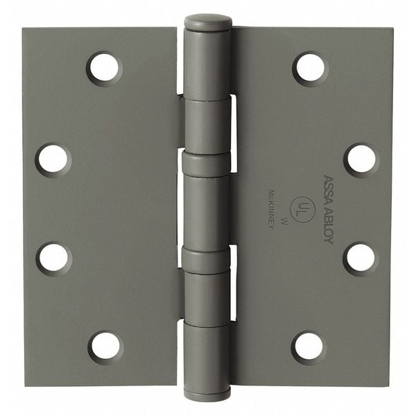 Mckinney Butt Hinge, Steel, Flush Mounting, 1 7/16 in Leaf W x 3 1/2 in Leaf H, Prime Coat - 55315