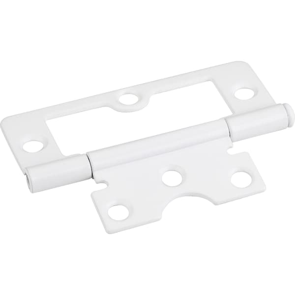 Hardware Resources Bright White 3" Swaged Loose Pin Non-Mortise Hinge with 6 Holes - 9802BWH