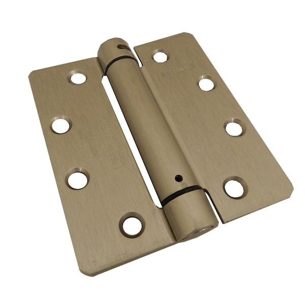 Richelieu 4 12inch 114 mm Full Mortise Adjustable Spring Hinge, Brushed Nickel - 52823NBB1