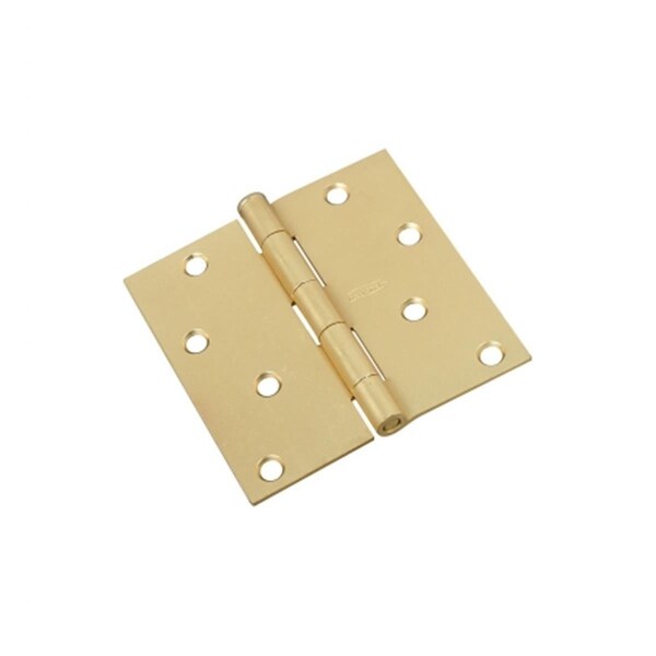 Stanley Hinge Door 4In Sq Cnr Brass 830231 - 886780009712