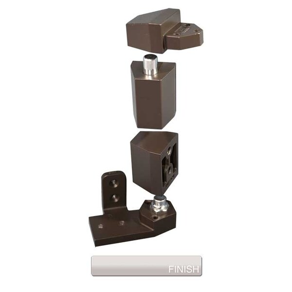 International Door Closers 3/4 Offset Pivot Set For Right Flush Doors, AL Baked Satin Aluminum Paint - OP-3002-AL-RH