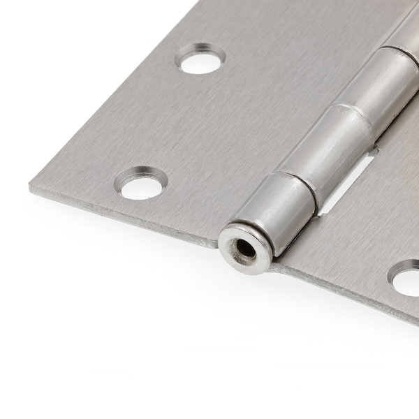 Prime-Line Door Hinge Residential Smooth Pivot, 3-1/2 in. x 3-1/2 in. w/ Square Corners, Satin Nickel 3 Pack - U 1150253