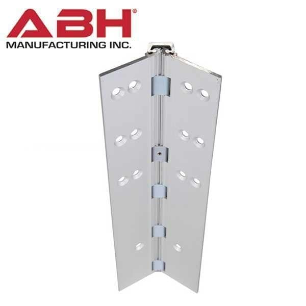 Abh Aluminum Continuous Geared Hinges, Full Mortise, No Inset, Flush Mount, Color Clear, 120" - ABH-A110HD-C-120