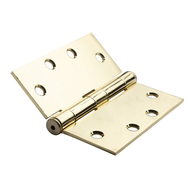 Global Door Controls 4.5 in Leaf W x 4.5 in Leaf H, Bright Brass - CP4545-US3-M