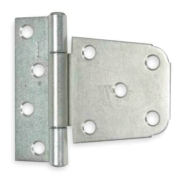 Zoro Select Tee Hinge, Steel, 1 11/16 in Leaf W x 4 1/4 in Leaf H, zinc plated - 1WBJ4