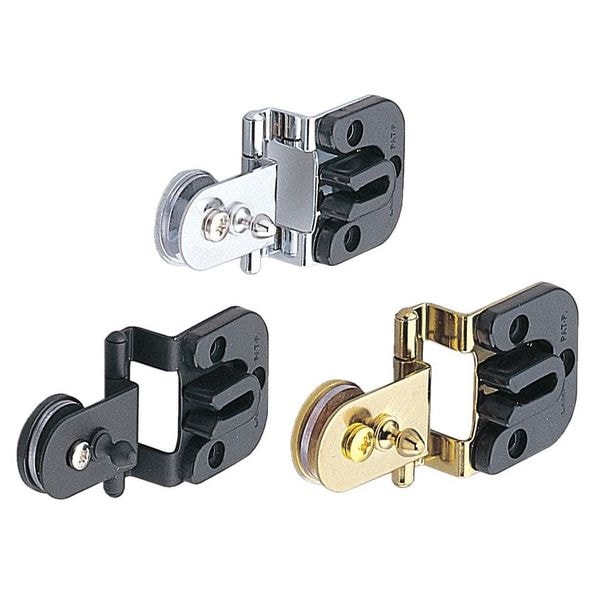 Lamp Glass Door Hinge, 304 Stainless Steel, Weld-On Mounting, 1 3/16 in Leaf W x 1 11/32 in Leaf H - GHC-34/8/BLK