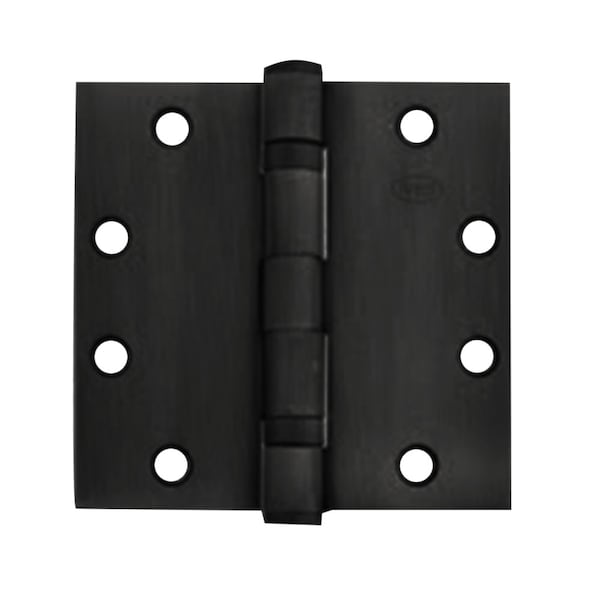 Ives 5-Knuckle Ball Bearing Full Mortise Hinge, For Medium Weight Doors < 150 lbs., 4-1/2-in x 4-1/2-in - 5BB1 4.5X4.5 B-BLK TW8 CON