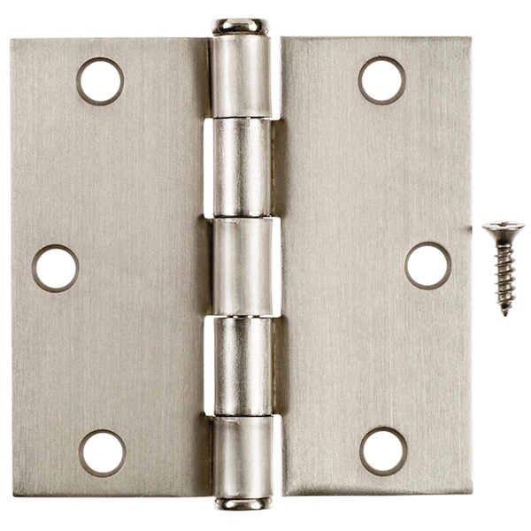 Homepage 3.5 in. Satin Nickel Residential Door Hinge, 12PK - HO2740086