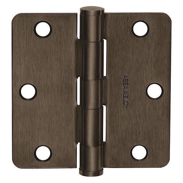 Mckinney Butt Hinge, Brass, Stainless Steel, Flush Mounting, 1 11/16 in Leaf W x 4 in Leaf H - 59678