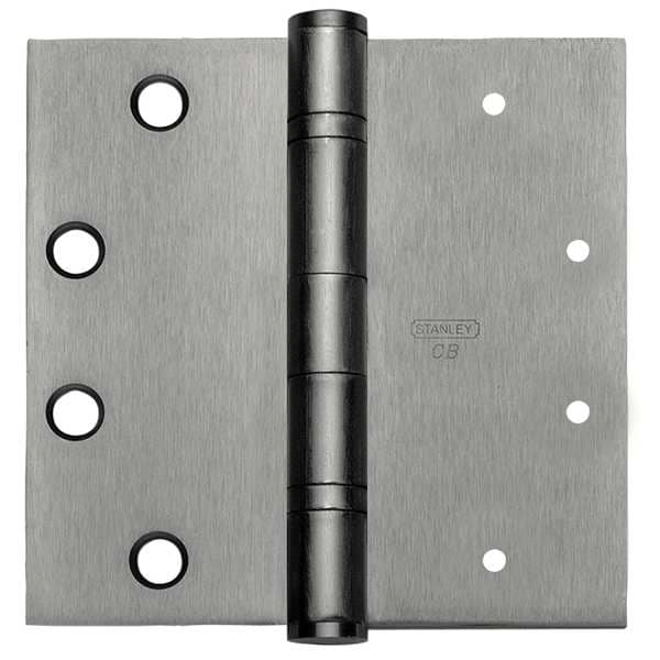 Best Door and Butt Hinge, Stainless Steel, Full Mortise Mounting, 2 1/4 in Leaf W x 5 in Leaf H, Satin - FBB191 5X5  DOOR HINGE  32D  STS