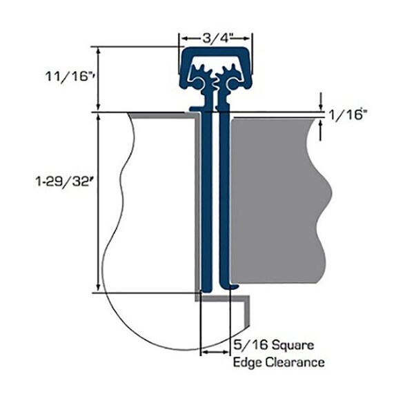 Global Door Controls 83 in. Full Mortise Continuous Hinge FM2 Heavy Duty in Duranodic - THI-1183-FM2HD-DU