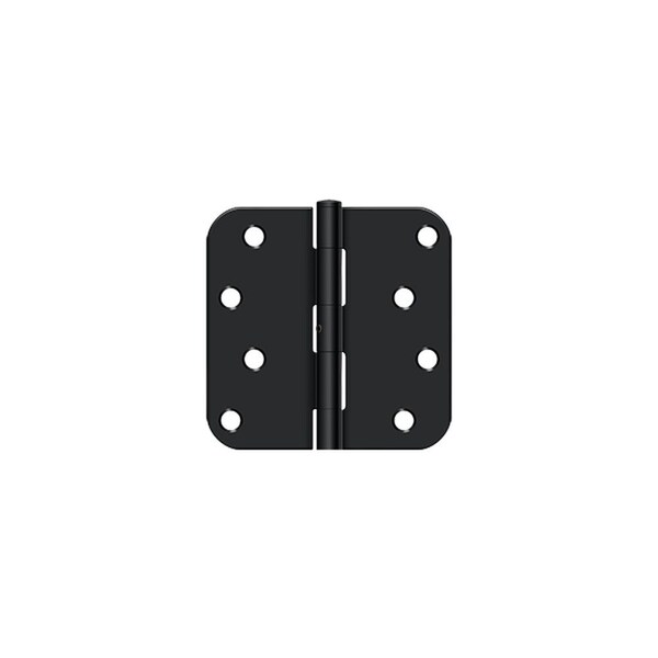 Deltana 4 x 4 x 5/8 Radius Hinge; Non Removable Pin Paint Black Finish, PR - S44R5N1B