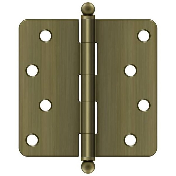 Deltana Antique Brass Radius Hinge - S44R45-BT