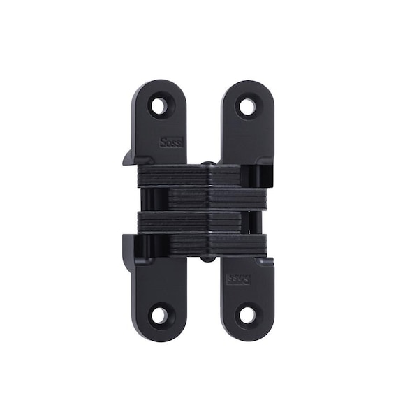 Universal Industrial Soss 3/4in x 3-3/4in Medium Duty Invisible Hinge for 1-1/8in Doors Flat Black Finish - 212US19