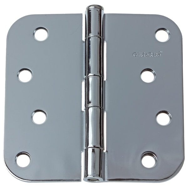 Gliderite Hardware 4 in. Polished Chrome Door Hinge with 5/8 in. Corner Radius - 4058-PC, 50PK - 4058-PC-50