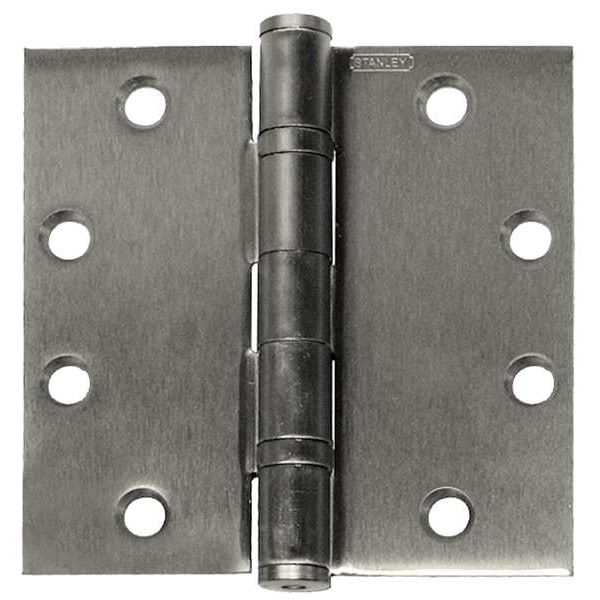 Best Door and Butt Hinge, Steel, Full Mortise Mounting, 3 1/2 in Leaf W x 4 in Leaf H, Satin Chrome - FBB179NRP 4X3 5 DOOR HINGE 26D  STL