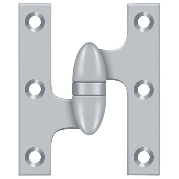 Deltana Satin Chrome Knuckle Hinge, Holes per Leaf: 4 - OK5032B26D-L