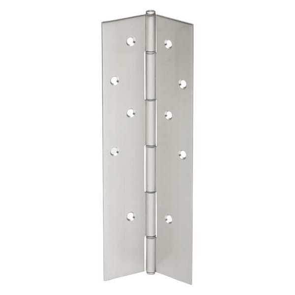 Ives Piano Hinge, Stainless Steel, Full Mortise Mounting, 1 3/4 in Leaf W x 83 in Leaf H - 705 83IN 630