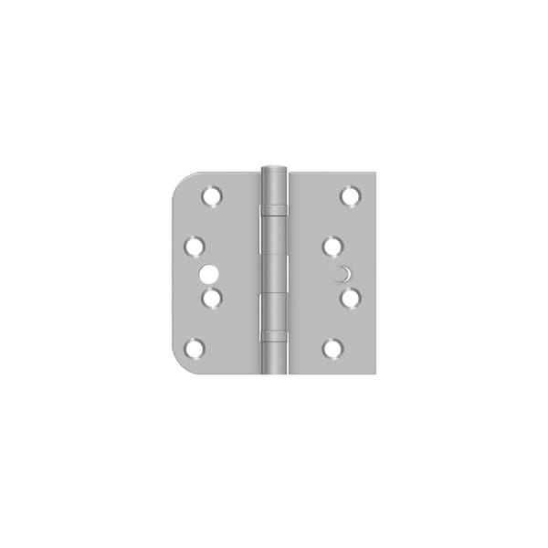 Deltana Left Hand 4x4 , 5/8 Radius by Square Hinge; Ball Bearing; Security; Satin Stainless Steel Finish - SS44058B32DLH-S