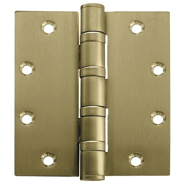 Best Door and Butt Hinge, Steel, Full Mortise Mounting, 2 in Leaf W x 4 1/2 in Leaf H, Bright Brass - FBB168 5X4 5 HW DOOR HINGE 3  STL