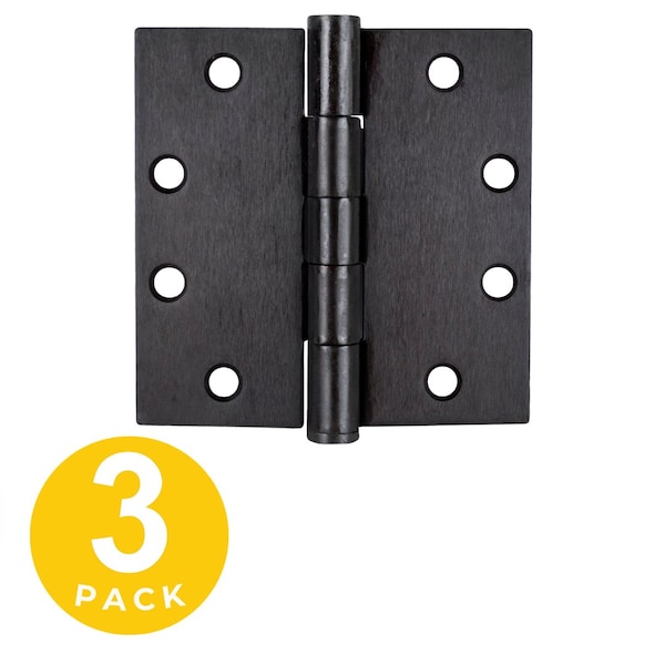 Global Door Controls 4.5 in Leaf W x 4.5 in Leaf H, Oil Rubbed Bronze - CP4545-US10B-3