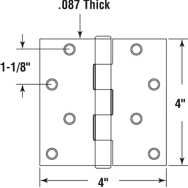 Prime-Line Door Hinge Residential Smooth Pivot, 4 in. with 5/8 in. Radius Corners, Oil Rubbed Bronze 3 Pack - U 1150373