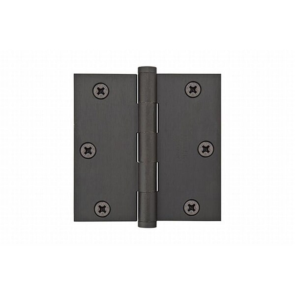Patioplus 3.5 x 3.5 in. Square Steel Heavy Duty Hinges, Oil Rubbed Bronze, Set of 2 - PA1633613