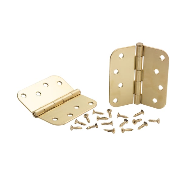 Global Door Controls 4 in Leaf W x 4 in Leaf H, Brass - CP4040-5/8-US4-M