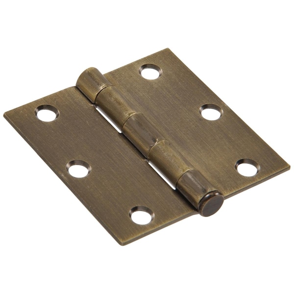 Ornatus Outdoors Carded, Square Full Mortise Hinges, Antique Brass, 3 in. - OR1633486