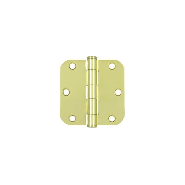 Deltana S35R5HD Heavy Duty 5/8 Radius Hinge Polished Brass, 10PK - S35R5HD3-XCP10