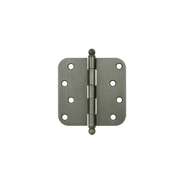 Deltana S44R515A-BT Ball Tip 5/8 Radius Hinge Antique Nickel, 10PK - S44R515A-BT-XCP10