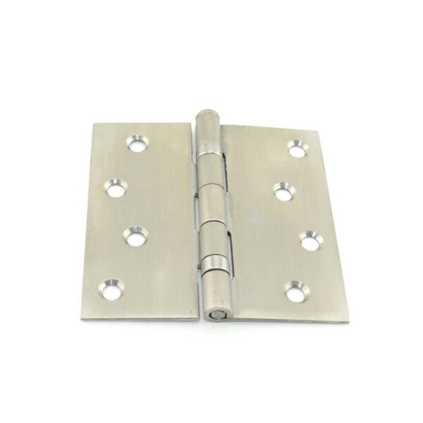 Patioplus 4 x 4 in. Square Corner Full Mortise Weight Ball Bearing Hinge, No. 034534 Stainless Steel - PA1632843