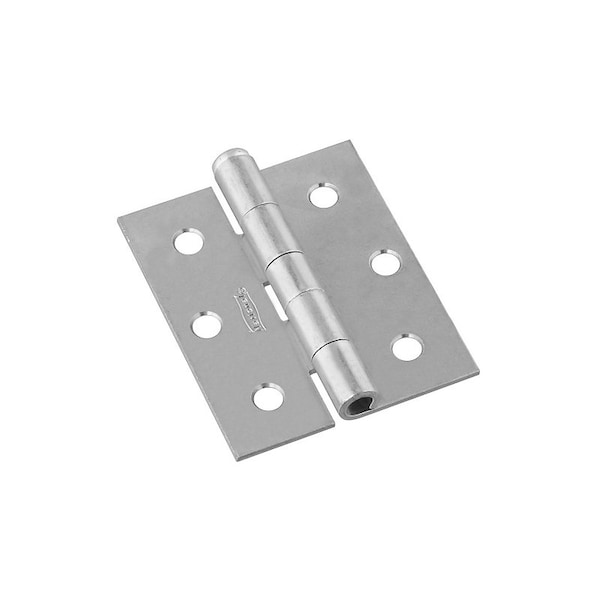 National Hardware Screen/Storm Door Hinge, 3 in W Frame Leaf, 0.08 in Thick Frame Leaf, Steel, Zinc, 45 lb - N115-519