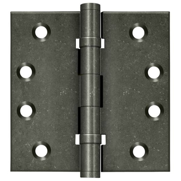 Deltana White Bronze Medium Door and Butt Hinge, Holes per Leaf: 4 - DSB4NB10WM