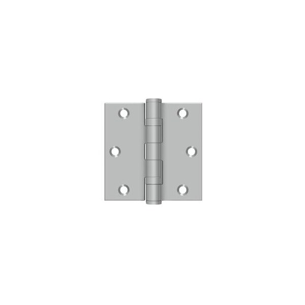 Deltana Satin Stainless Steel Square Hinge, Holes per Leaf: 3 - SS35BU32D