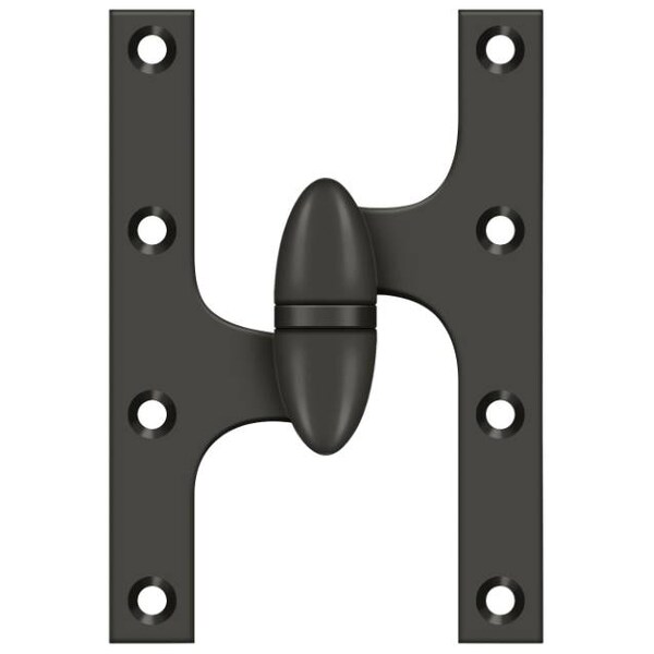 Deltana Oil Rubbed Bronze Door and Butt Hinge - OK6040B10B-L