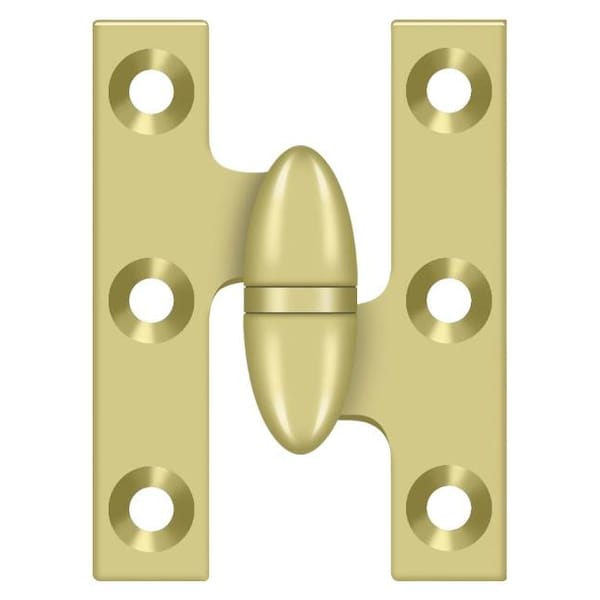 Deltana Bright Brass Hinge, Holes per Leaf: 3 - OK2015U3-R